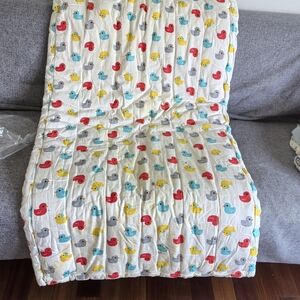 Colorful Duck Patterned Quilt Mattress Pad (hand made) 100% cotton